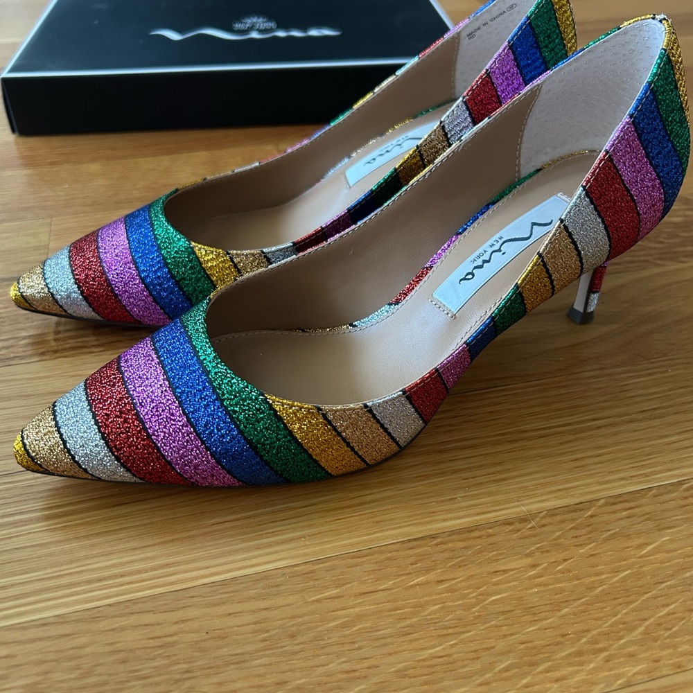 Nina rainbow jojo heels size 6.5